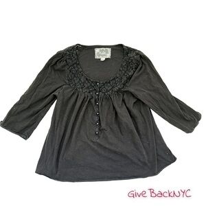 Vintage Deletta Anthropologie Lace Top Size S